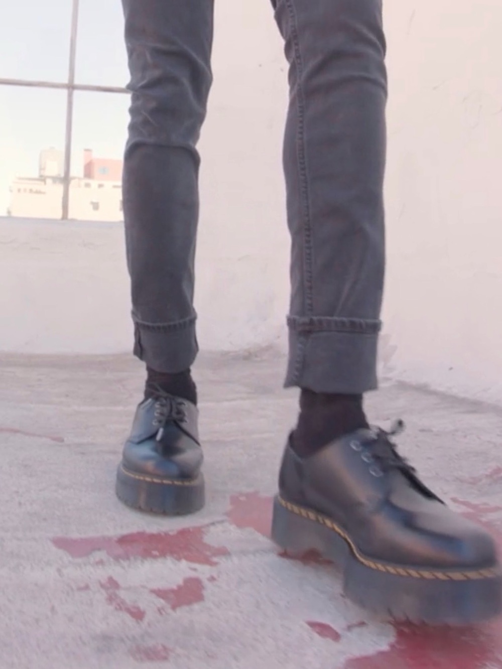 DOC MARTENS 1461 SMOOTH LEATHER PLATFORM SHOES Size 5